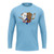 Jersey Ninja - Sudbury Bulldogs Blue Long Sleeve Performance Tee - FRONT VIEW
