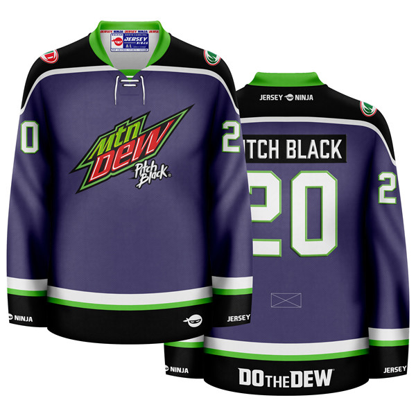 Officially Licensed Mountain Dew Hockey Jerseys by Jersey Ninja