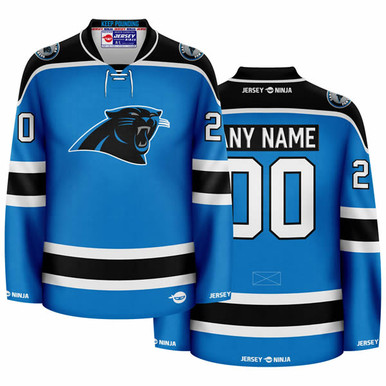 Jersey Ninja Carolina Panthers Blue Hockey Jersey