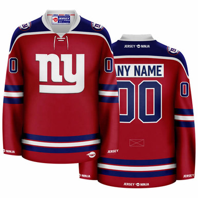 Jersey NInja - New York Giants Blue Lawrence Taylor Crossover Hockey Jersey