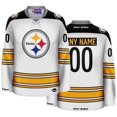 Jersey Ninja - Pittsburgh Steelers White Hockey Jersey