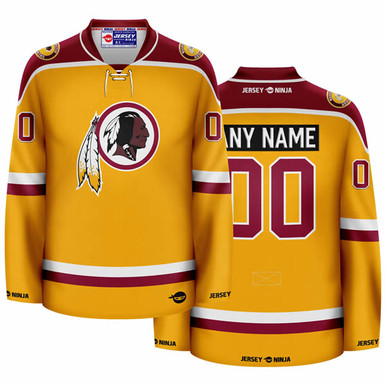 Jersey Ninja - Washington Redskins Gold Hockey Jersey - 1983 Throwback