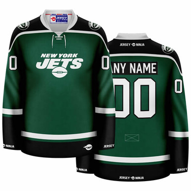 NEW New York Jets Custom Name Hockey Jersey • Kybershop