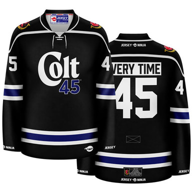 Jersey Ninja - Colt 45 Primary Blackout Hockey Jersey