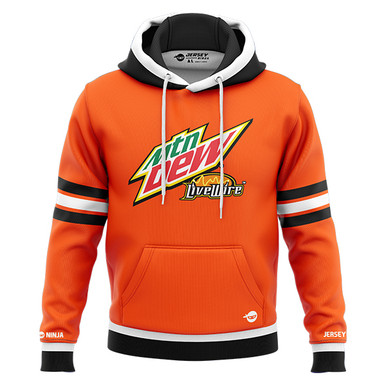 Jersey Ninja - Mountain Dew Live Wire Orange Performance Hoodie