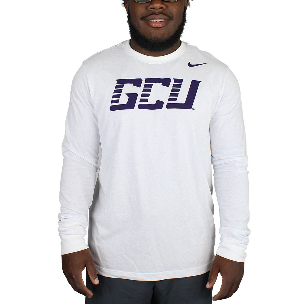 Nike Men's Dri-FIT White GCU Long Sleeve Tee