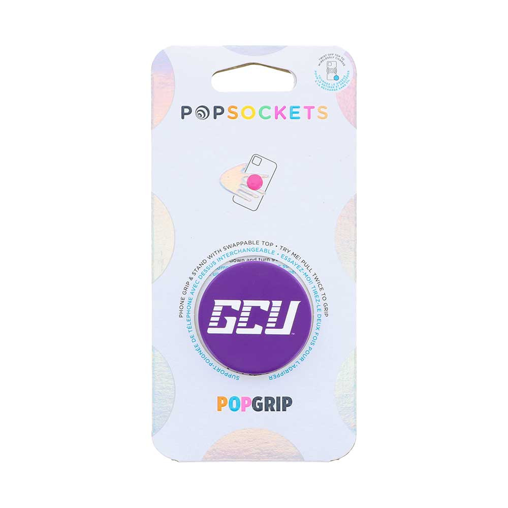 Pop Grip Changeable Popsocket Popsockets Purple GCU Logo Popgrip