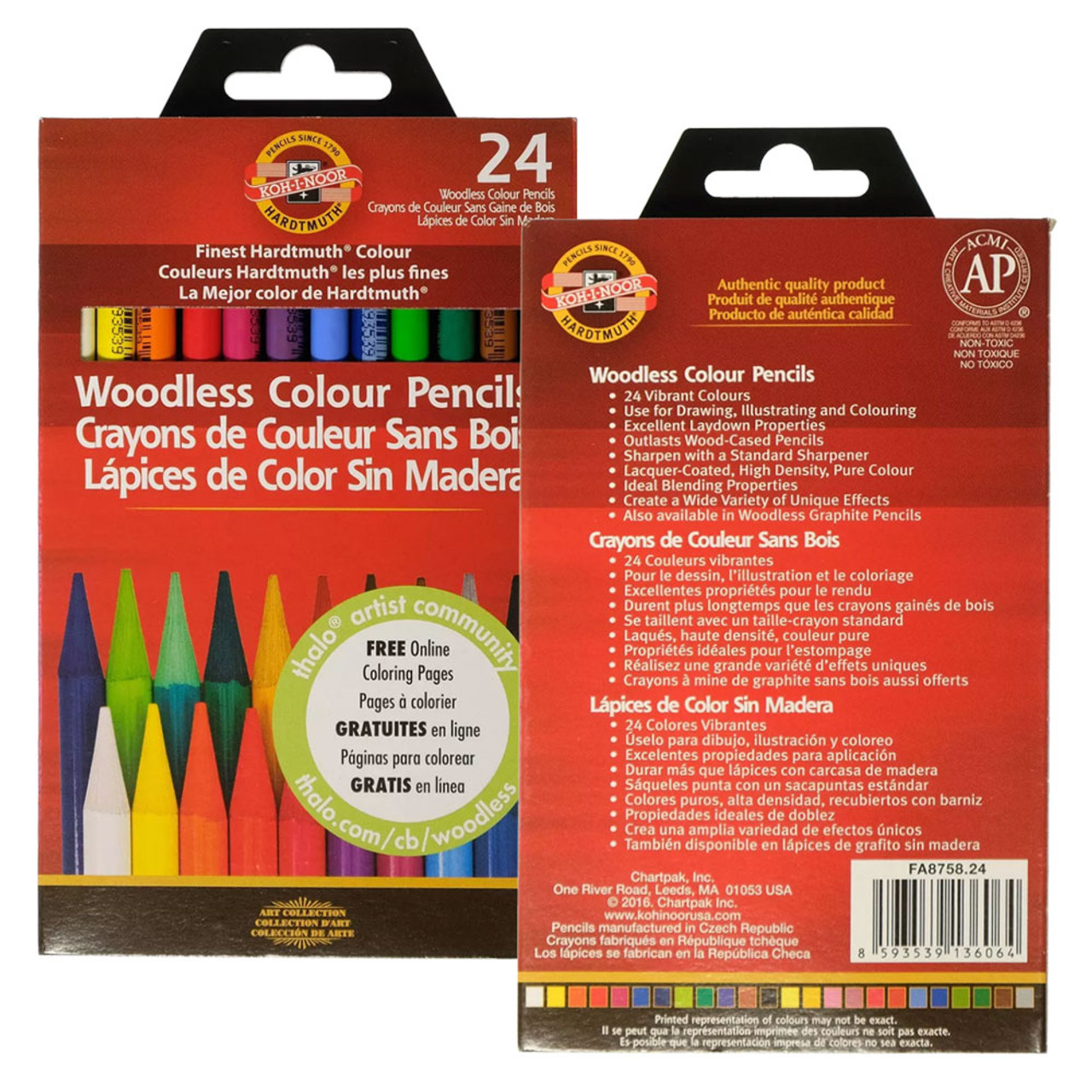 Koh-i-noor Woodless Colored Pencil Set