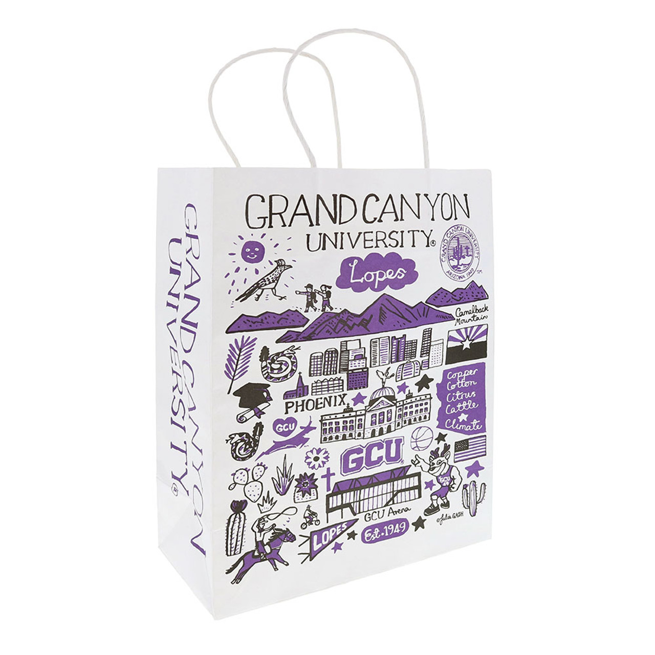 Julia Gash Grand Canyon University Lopes Multi Logo Paper Gift Bag