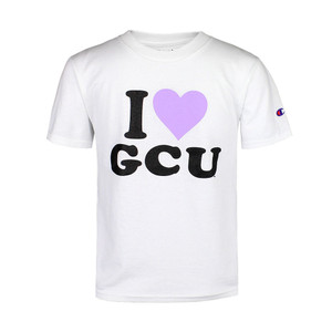 Champion Youth White I Heart GCU Tee