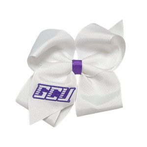 USA Licensed Bows & Accessories White GCU Glitter Hairbow