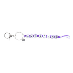 Jardine Purple GCU Lopes Braided Bead Keychain