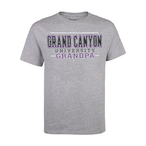 Champion Men's Heathered Gray Grand Canyon University Grandpa Tee