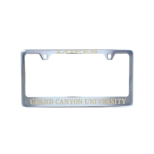 Strand Art Silver and Gold Lopes Grand Canyon University License Plate Frame