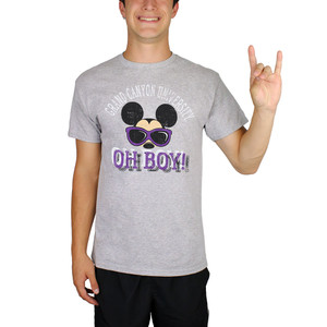 Blue 84 Youth Heathered Gray GCU Mickey Mouse Tee