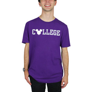 Blue 84 Men's Purple Mickey College Tee
