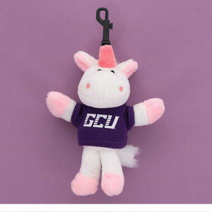 Mascot Factory White GCU Unicorn Plush Keychain