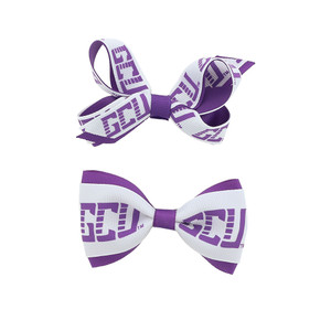 White and Purple GCU Pet Bows 2 Pack
