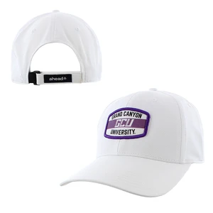 Ahead White Grand Canyon University Patch Velcro Strap Hat
