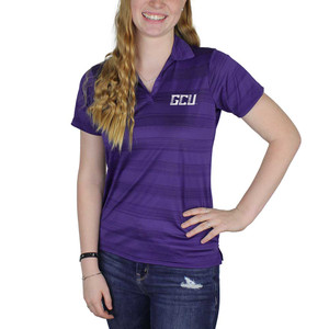 Antigua Women's Purple Tonal Striped GCU Polo