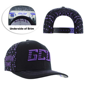 CAPX Black Spotted GCU Canyon Time Basketball Court Snap Back Hat