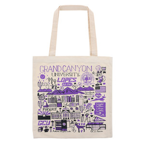 Julia Gash Grand Canyon University Multi-Logo Canvas Tote Bag