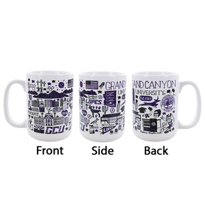 15 oz Julia Gash Grand Canyon University Multi-Logo Mug