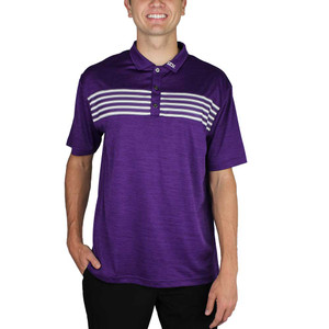 Colosseum Men's Purple GCU Stripe Polo
