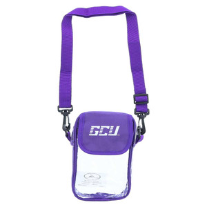 Purple GCU Clear Mini Crossbody Bag