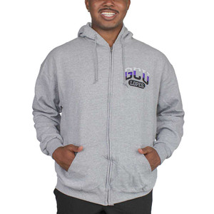 Men's Gray Tri Colored GCU Lopes Full Zip