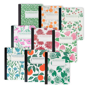 Tape Bound Decomposition Book College Ruled 80 Sheets - Floral Collection
