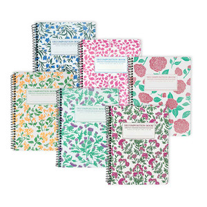 Coil Bound Decomposition Book College Ruled 80 Sheets - Floral Collection