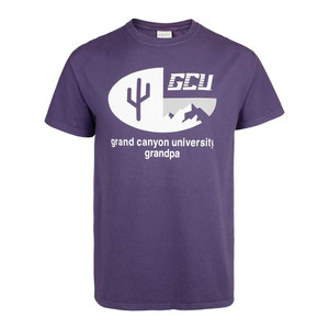 Comfort Wash Men's Purple Grand Canyon University Grandpa Desert Tee