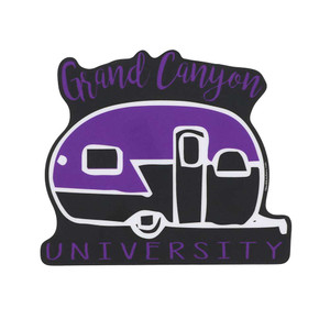 Black Grand Canyon University Travel Camper Sticker