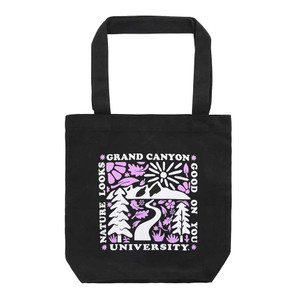 Black Grand Canyon University Pine Tree Nature Tote Bag