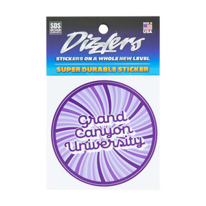 Purple Grand Canyon University Swirl Circle Sticker