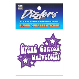 Purple Grand Canyon University Groovy Stars Sticker