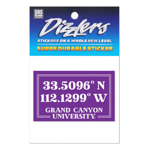 Purple Coordinates Grand Canyon University Sticker