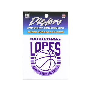 White Basketball Lopes Grand Canyon University Sticker