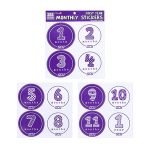 Baby's First Year Monthly GCU Stickers