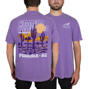 Comfort Colors Men's Lavender Running Lope GCU Desert Scene Tee