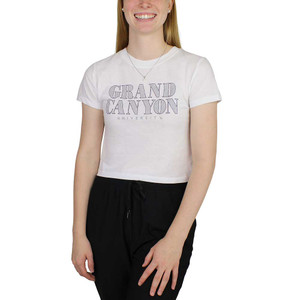 Champion Women's White Grand Canyon University Cropped Tee
