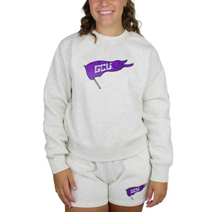 Hype and Vice Women's Heathered Gray GCU Flag Crew