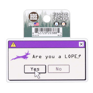 Purple Are You a Lope Computer Pop-up Sticker
