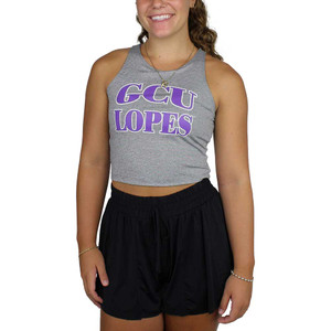 ZooZatz Women's Gray GCU Lopes Cropped Tank