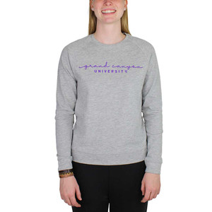 Camp David Women's Gray Grand Canyon University Script Long Sleeve Tee