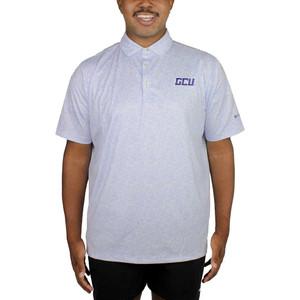 Columbia Men's Purple and White Floral GCU Polo