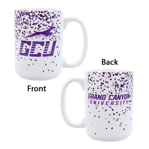 15 oz White GCU Confetti Mug