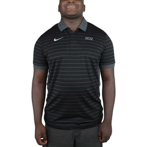Nike Men's Black and Gray GCU Stripe Polo