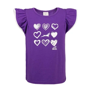 ZooZatz Toddler Purple Heart Running Lope Tee